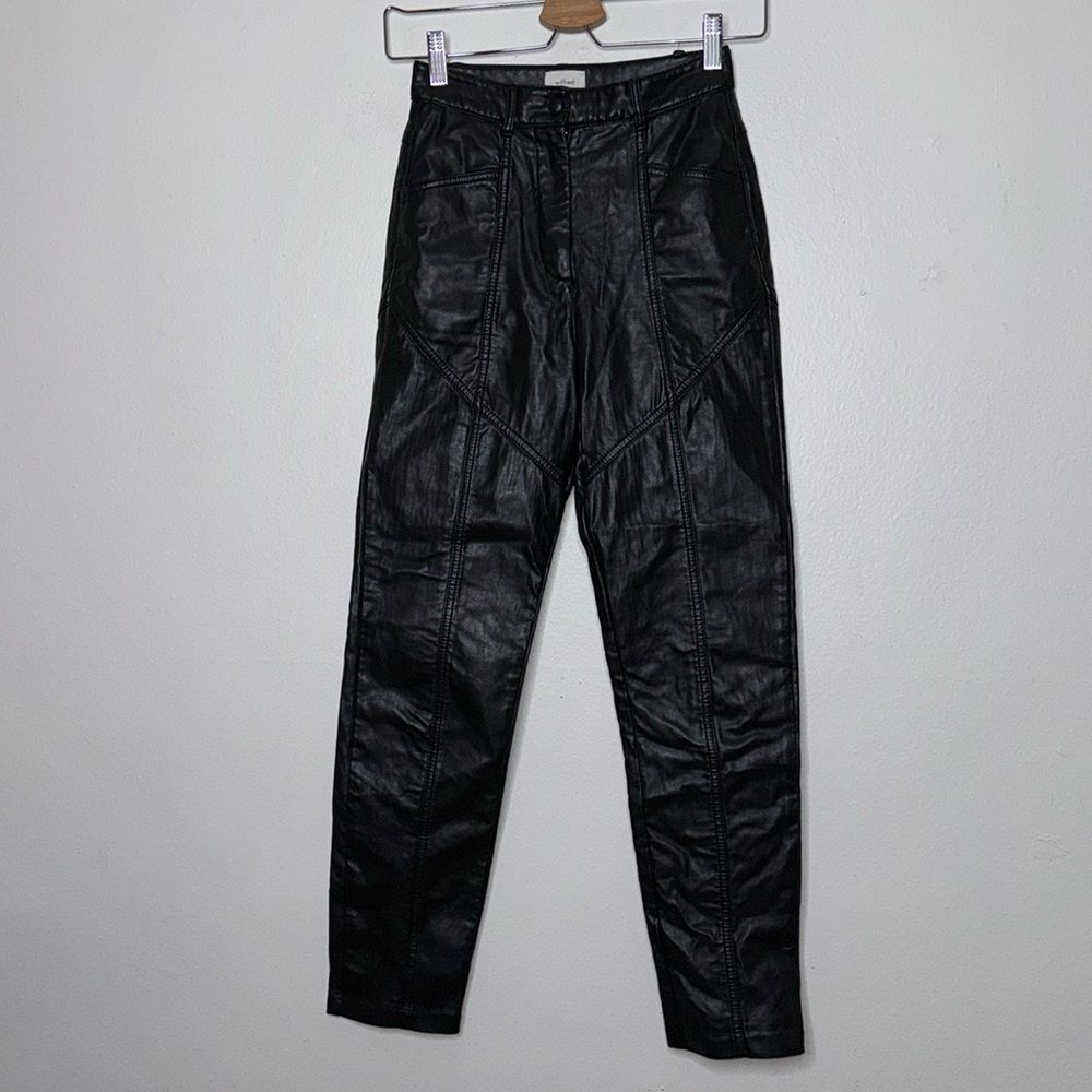 Wilfred Free High Waisted Faux Leather Pants Size 00